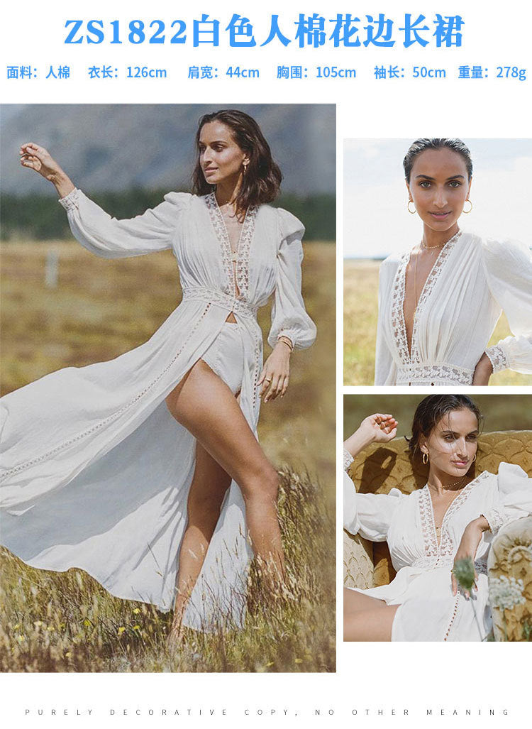 Rayon Beach Cardigan Cover-Up — Bikini Blouse & Sun Protection Skirt