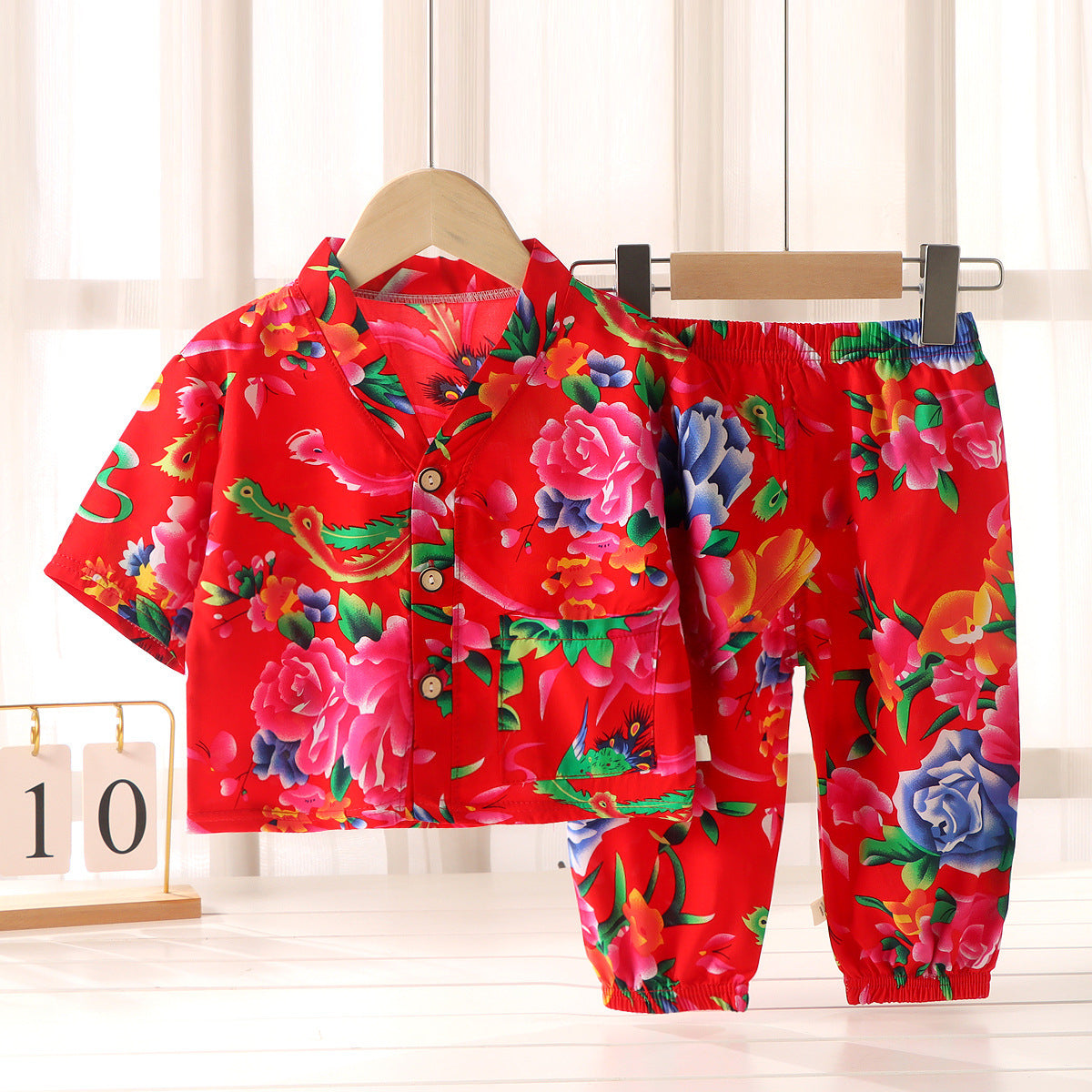 Children's Cotton Silk Summer Pajamas Set — Boys & Girls Two-Piece Home Clothes
