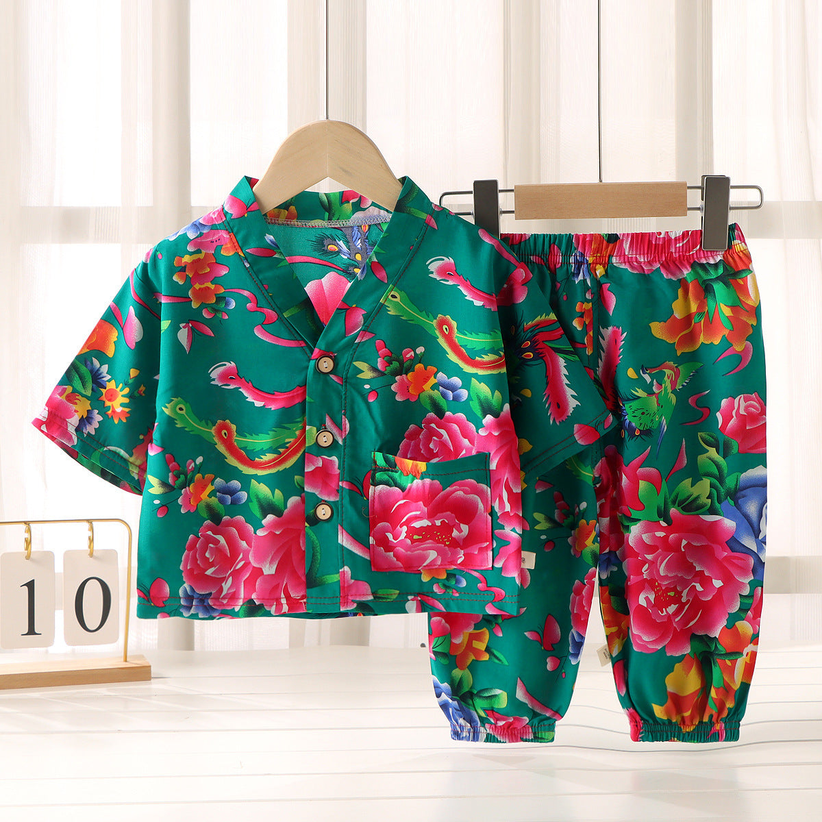 Children's Cotton Silk Summer Pajamas Set — Boys & Girls Two-Piece Home Clothes