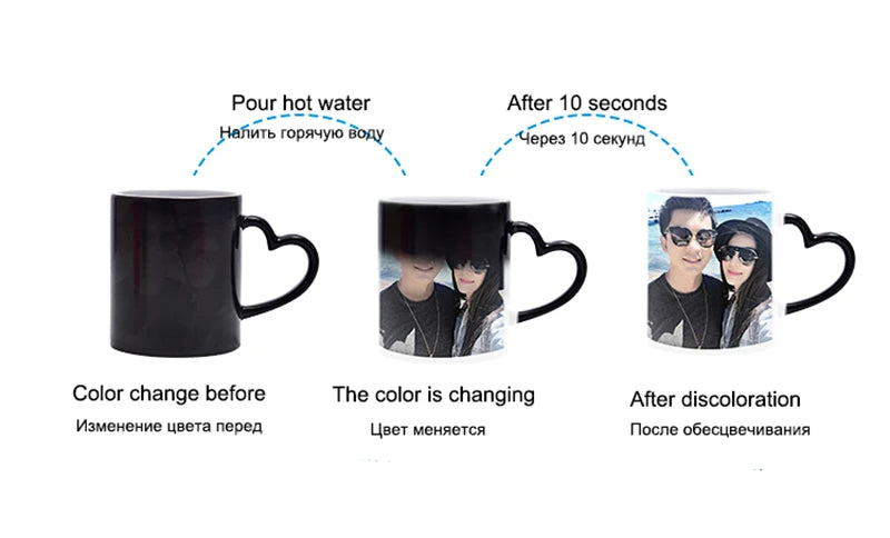 Personalized Magic Color-Changing Mug — Custom Photo, Logo & Text