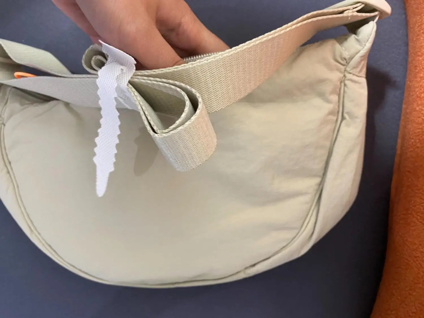 Japanese Style Dumpling Shape Adjustable Lightweight Single Shoulder Bag Underarm Bag Casual Simple Style Unisex Bag