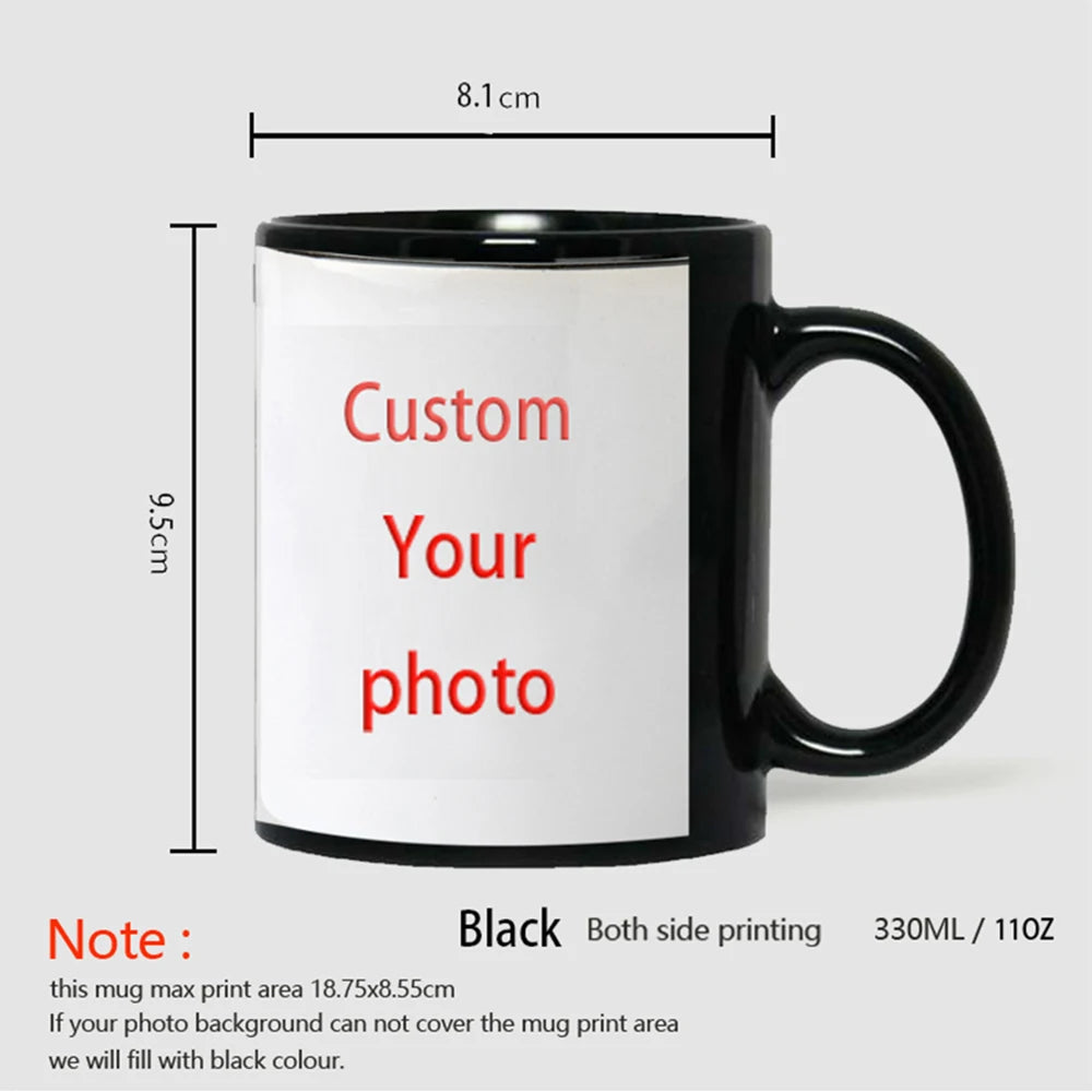 Personalized Photo Mug — Custom Name, Logo & Text