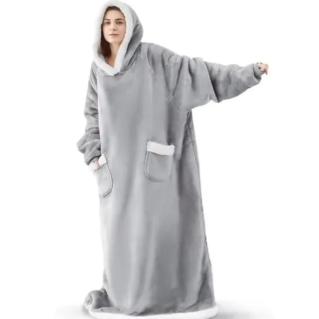 Oversized Wearable Fleece Blanket Hoodie