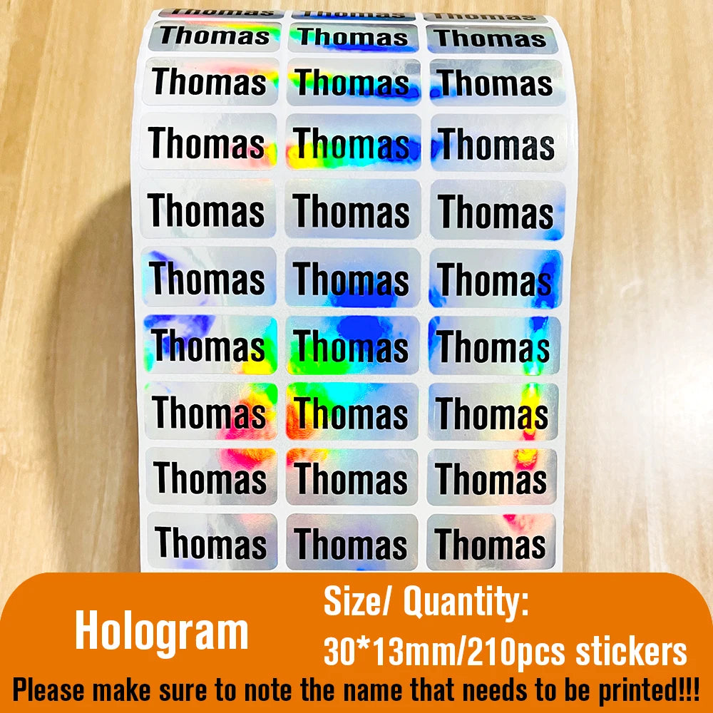 210pcs Personalized Waterproof Name Tag Stickers for Kids