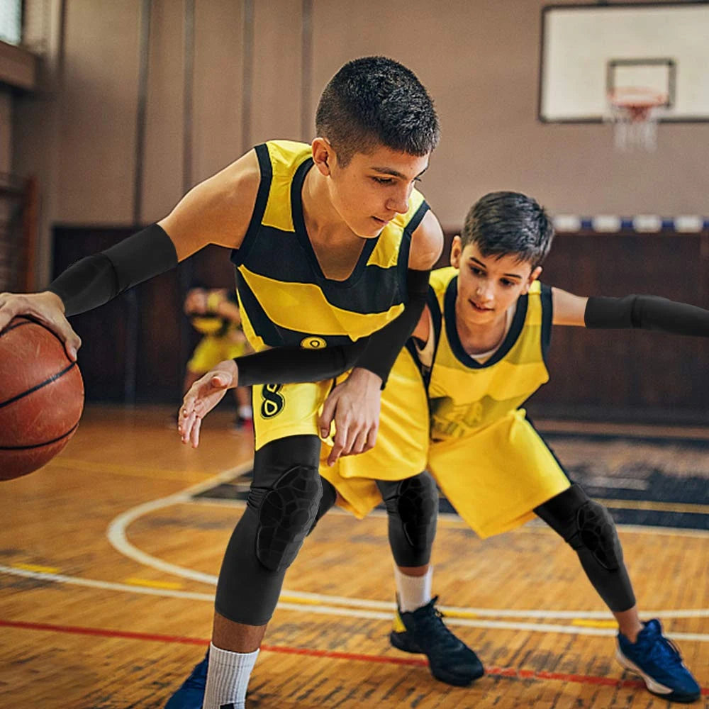 Kids Honeycomb Compression Knee & Elbow Pads – 2PCS Sports Protective Gear