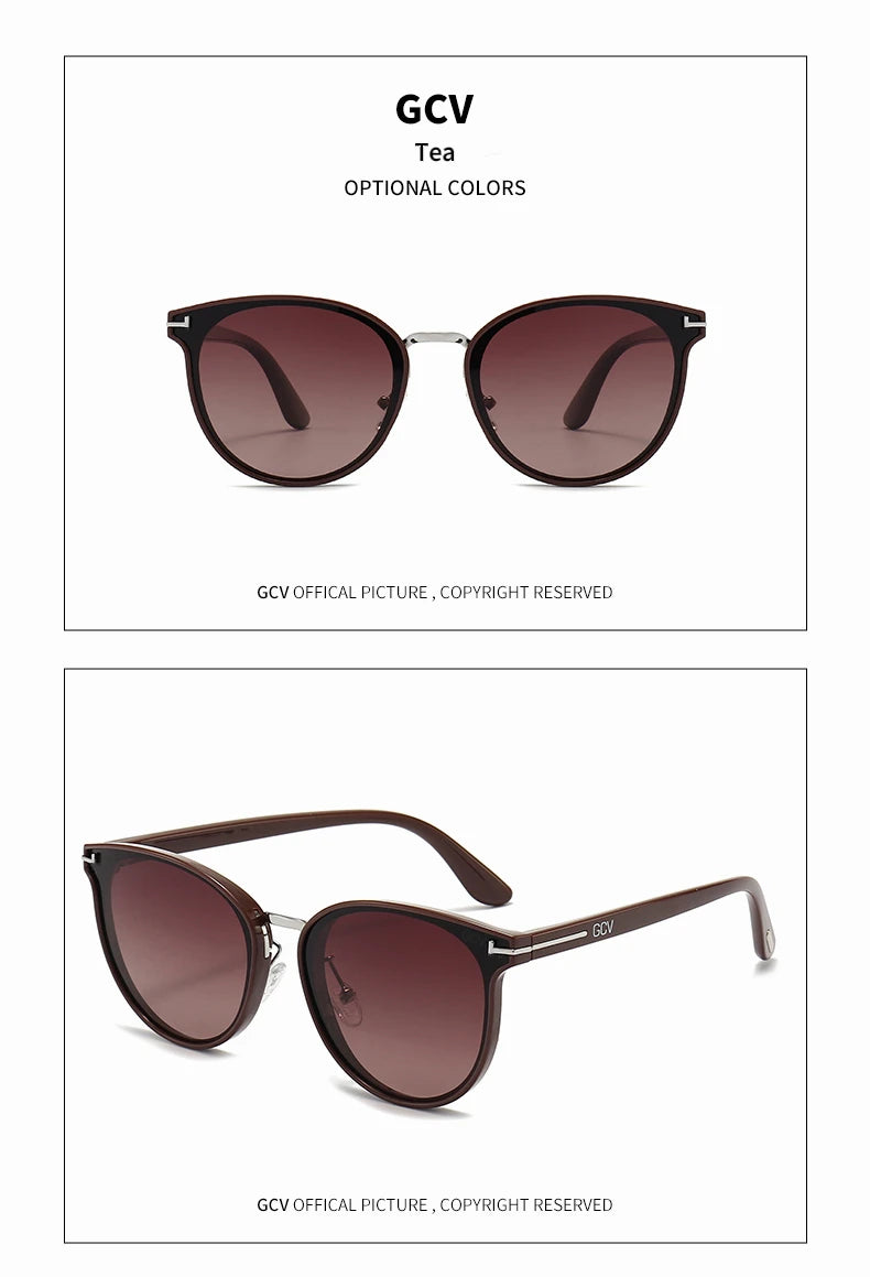 GCV Polarized Cat Eye Sunglasses for Women — UV400 Lightweight Fashion Shades