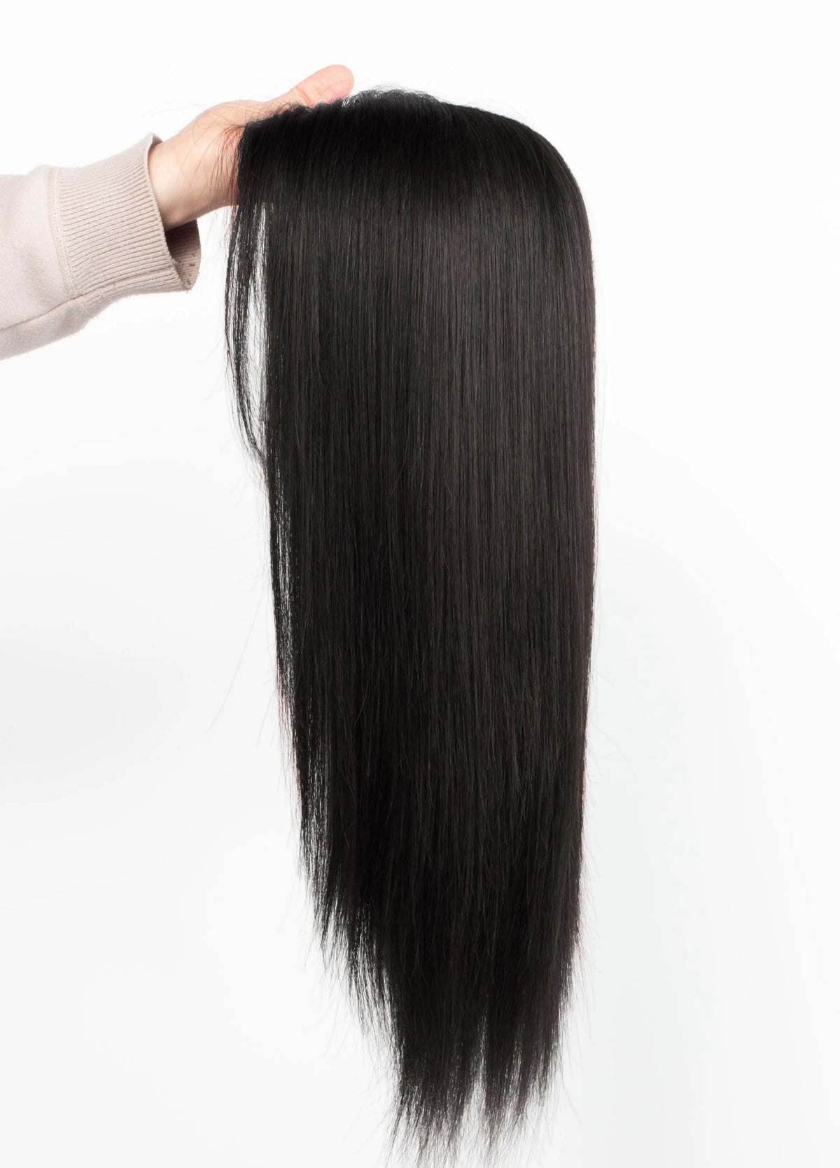 Straight Clip-In Hair Topper with Silk Base