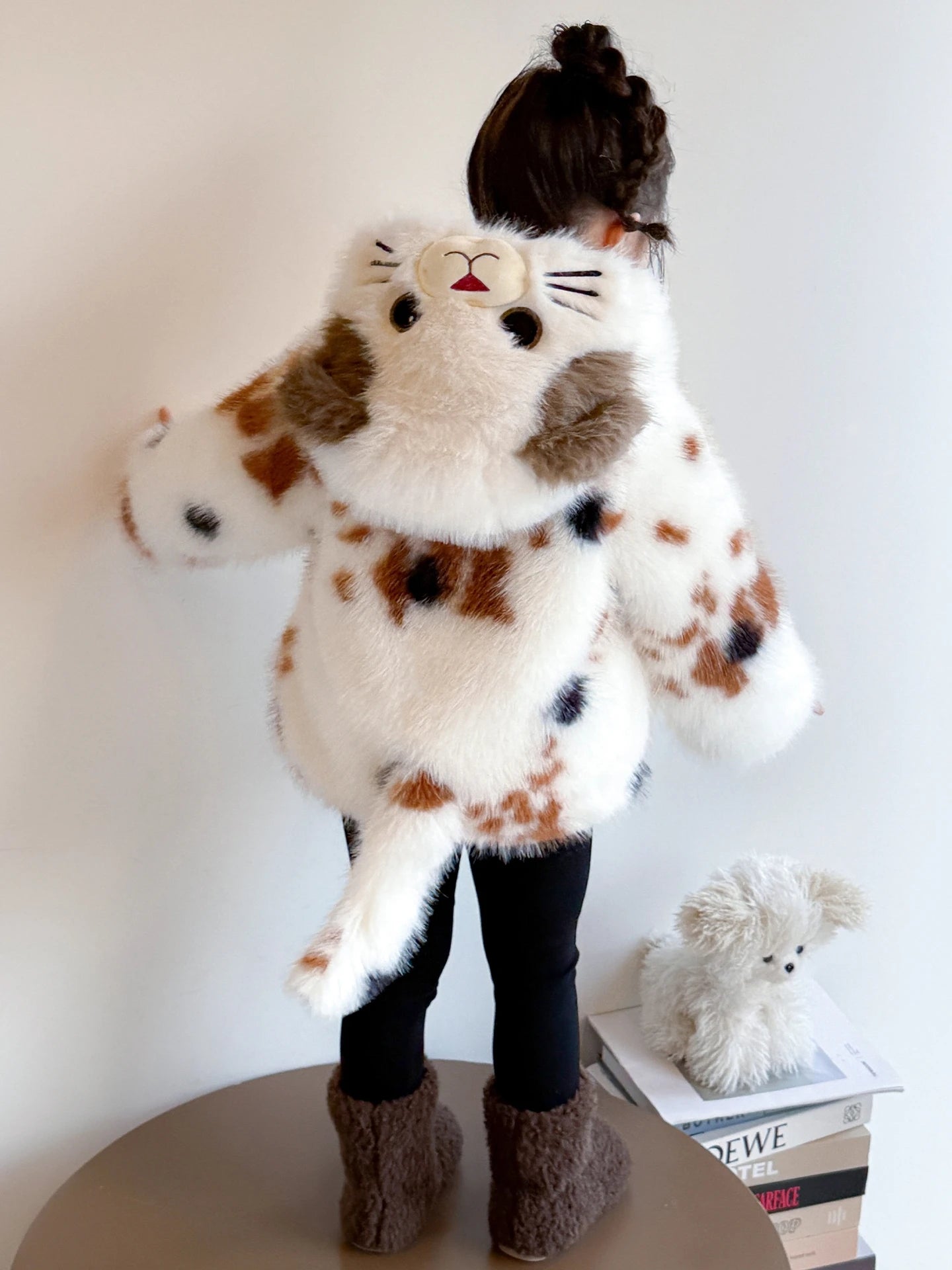 Adorable Faux Fur Cat Coat for Kids — Warm Winter Jacket