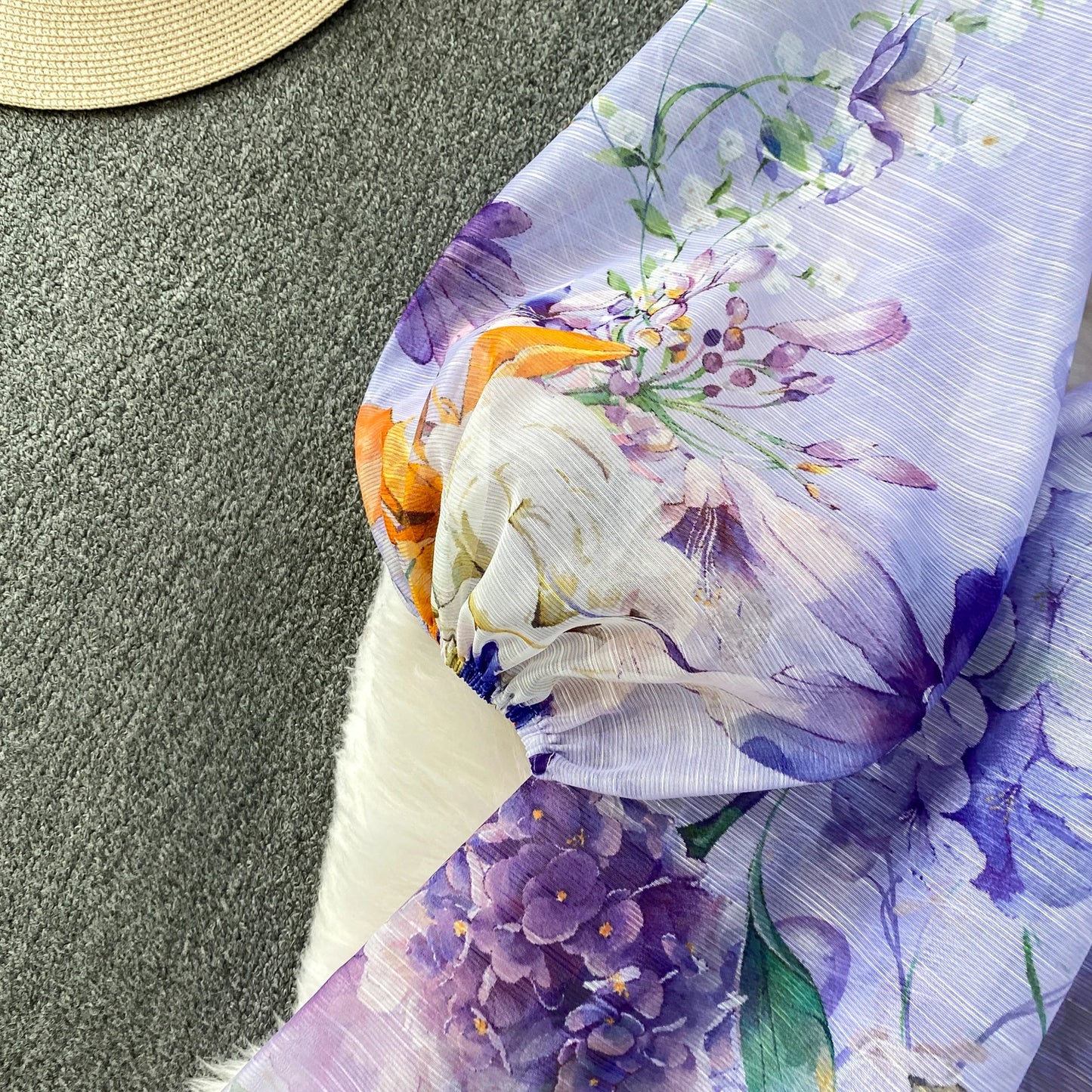 Elegant French Style round Neck Long Sleeve Dress Women's Spring Autumn Heavy Work Floral Embroidery A-Line Skirt Dress