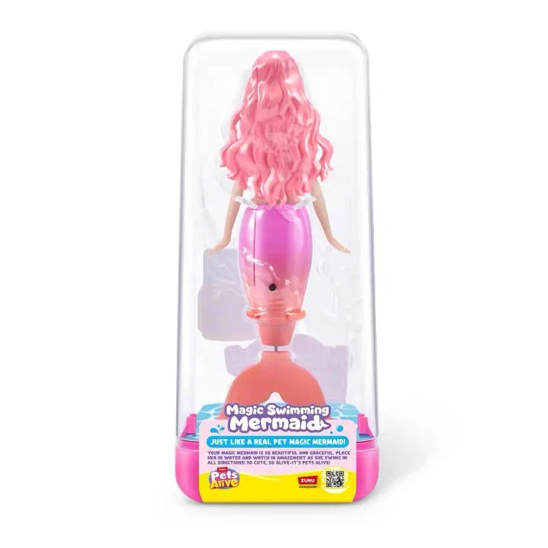 NEW Genuine Zuru Pets Alive Anime Action Figure Swimming Axolotls Magic Swimming Mermaid Diy Toy Model Collection Toy for Boys