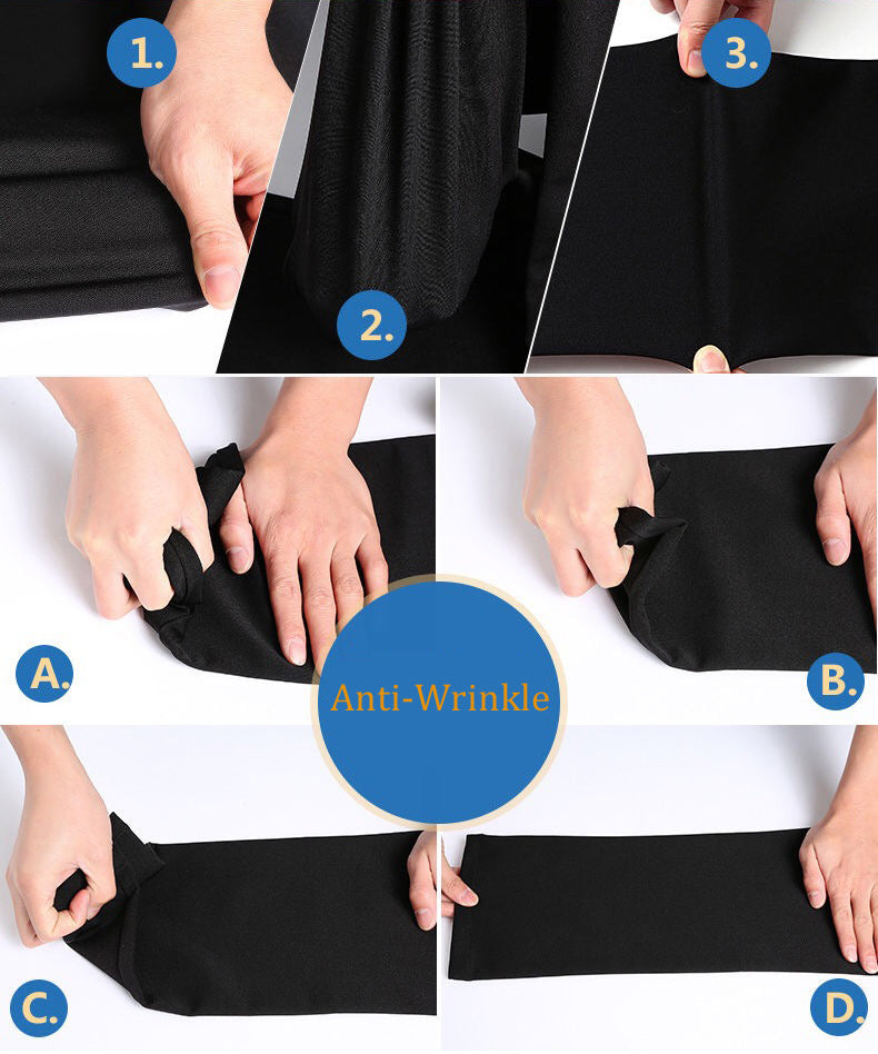 Men's Slim Straight Dress Pants – Elastic Waist Formal Trousers (Size 28–40)
