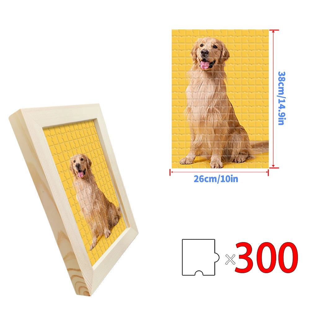 Personalized Custom Photo Puzzle with Frame — DIY Memorial Gift for Family