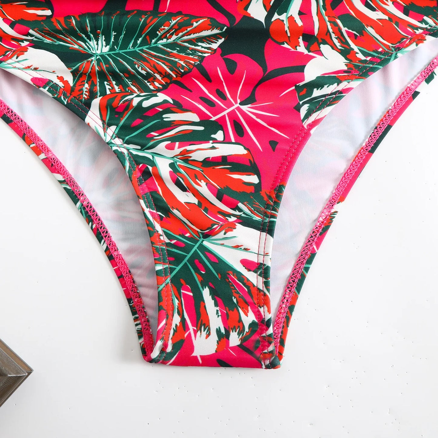 Women's Floral Print Two-Piece Bikini Set — High Waist Sexy Ruffled Swimsuit