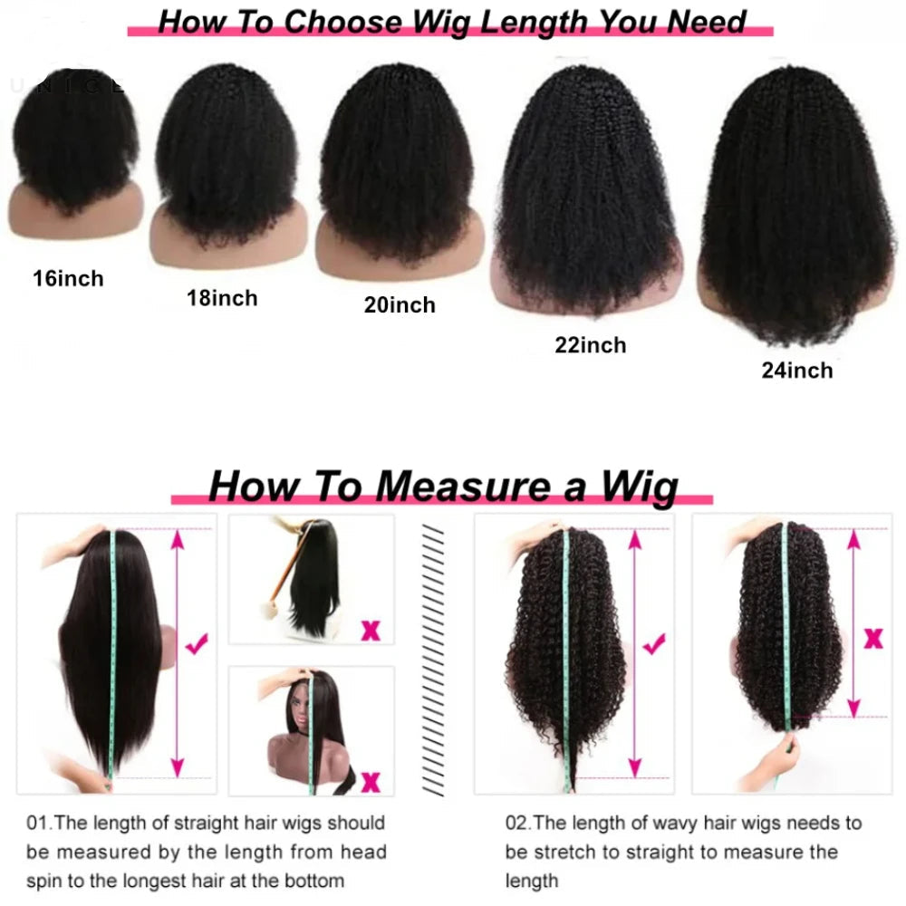 Kinky Curly V Part Wig 100% Human Hair — Clip-In with Drawstring | 180% Density
