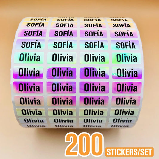 Personalized Kawaii Name Tag Stickers — Waterproof Custom Labels for Kids School & Bottles