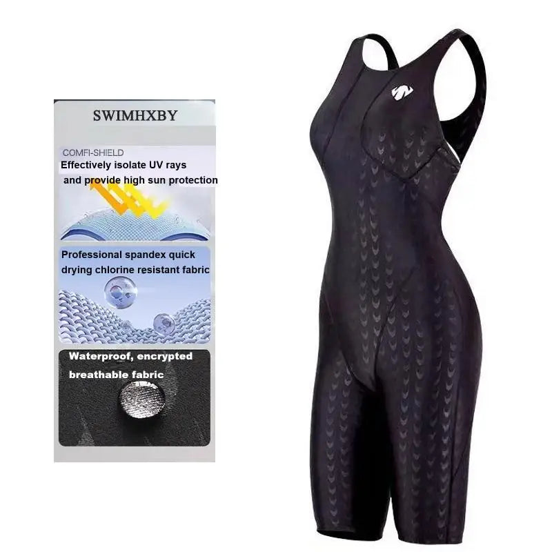 Women's Professional Training One-Piece Swimsuit — Quick Dry Racerback