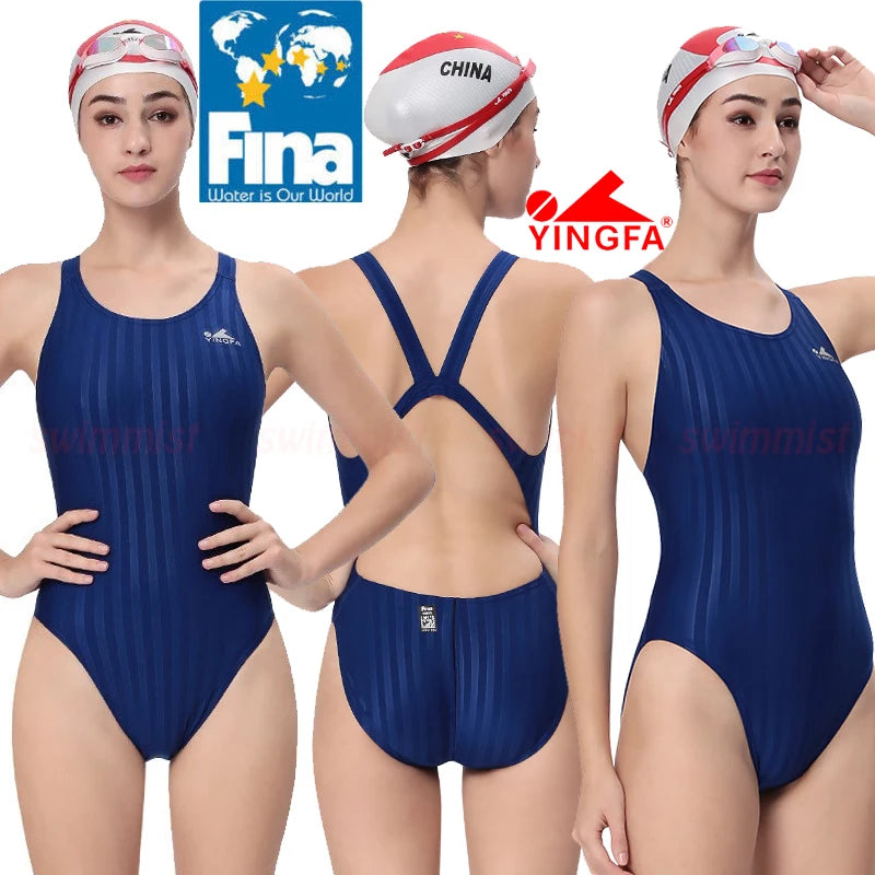 YINGFA WOMEN'S GIRL‘S COMPETITION TRAINING RACING PROFESSIONAL KNEESKIN SWIMWEARS SWIMSUITS ALL SIZE FINA APPROVED # 925 937 921