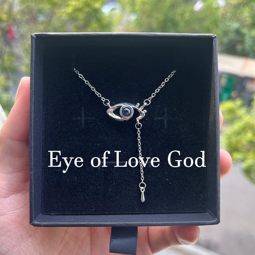 Personalized Photo Projection Necklace – Custom Heart Pendant with Your Picture Inside