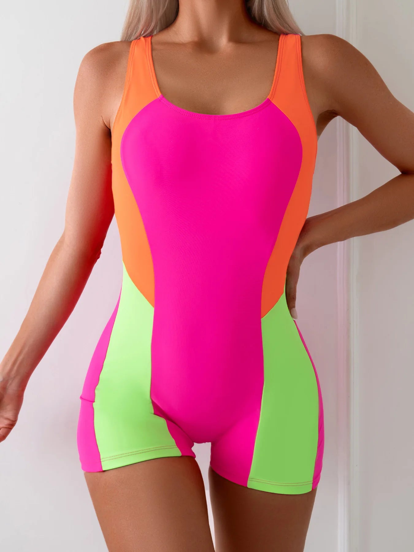 Women's Sexy Push-Up One-Piece Swimsuit — Closed Back Bodysuit Beachwear