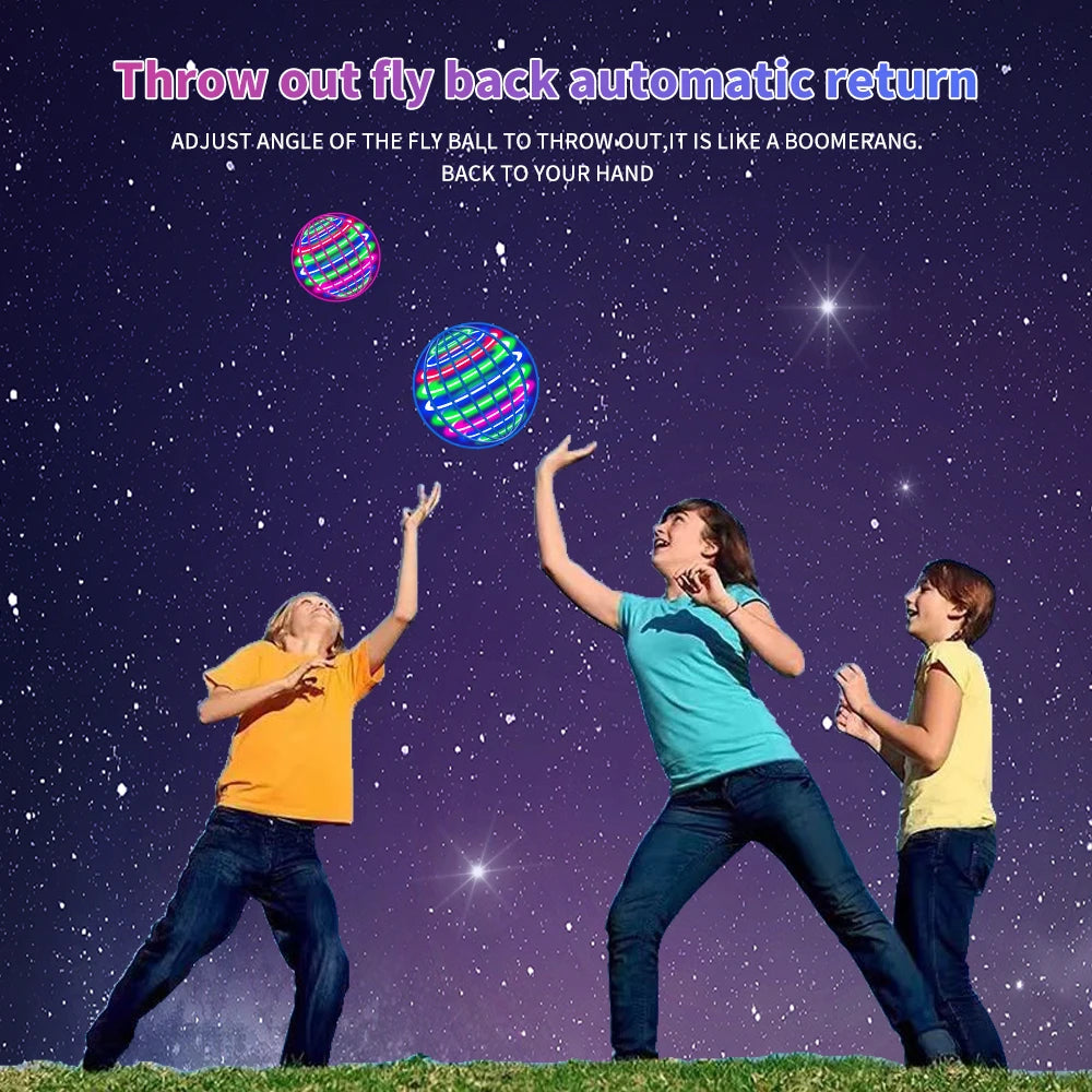 Flying Spinner Ball Toy — LED Hover Boomerang with Remote Control