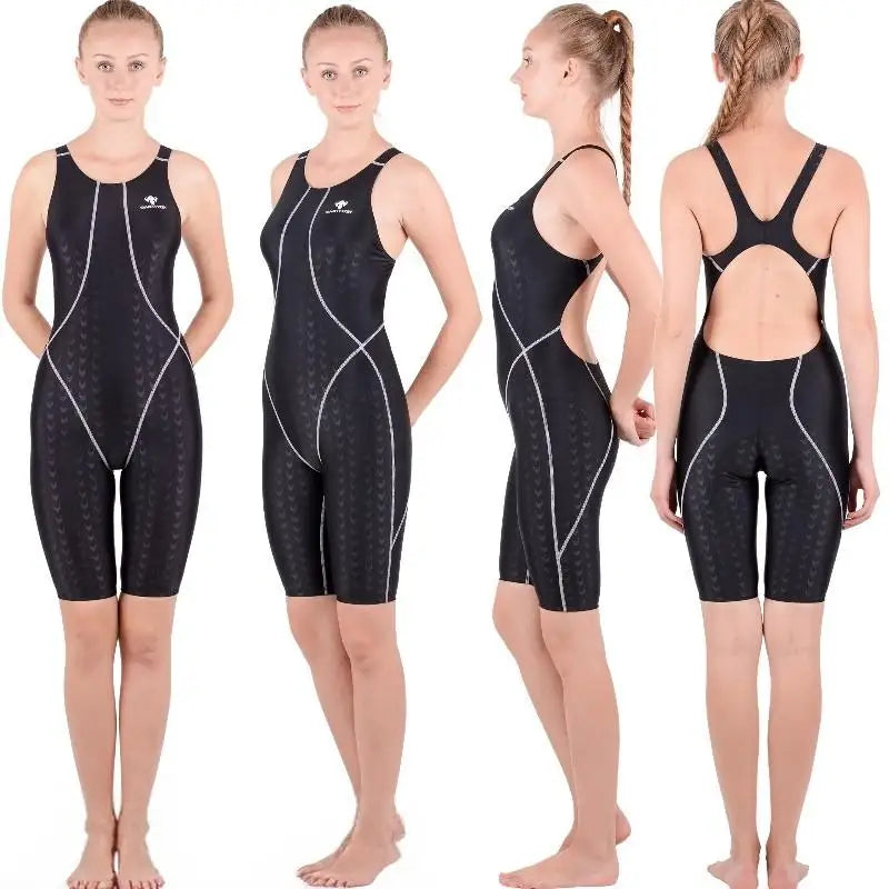 Women's Professional Training One-Piece Swimsuit — Quick Dry Racerback