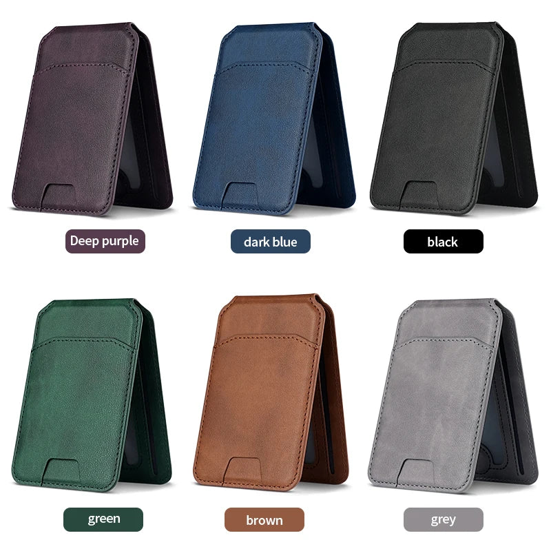 MagSafe Magnetic Leather Wallet Case for iPhone 16 15 14 13 12 Pro Max — Card Holder