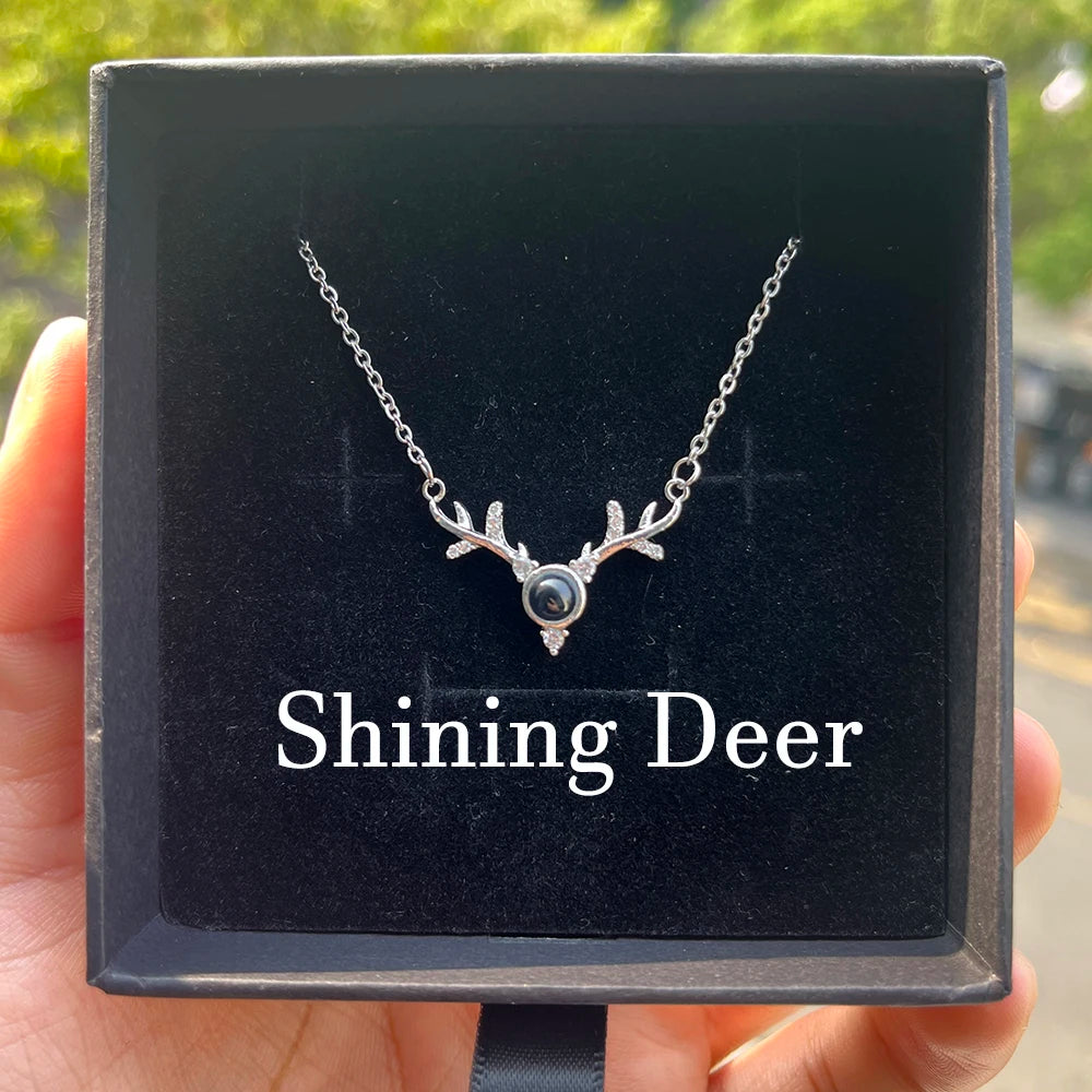 Personalized Photo Projection Necklace – Custom Heart Pendant with Your Picture Inside