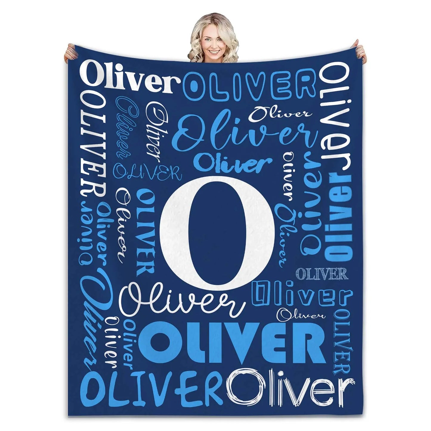 Personalized Name Flannel Blanket 2024 New Customized Blanket Soft for Kids and Adults Letter Monochrome Fleece Birthday Gift
