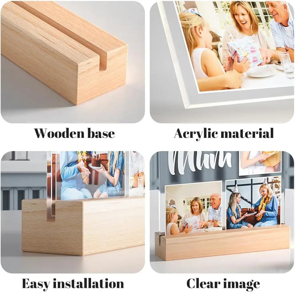 Personalized Spotify Song Plaque | Custom Acrylic Photo Frame with LED Night Light