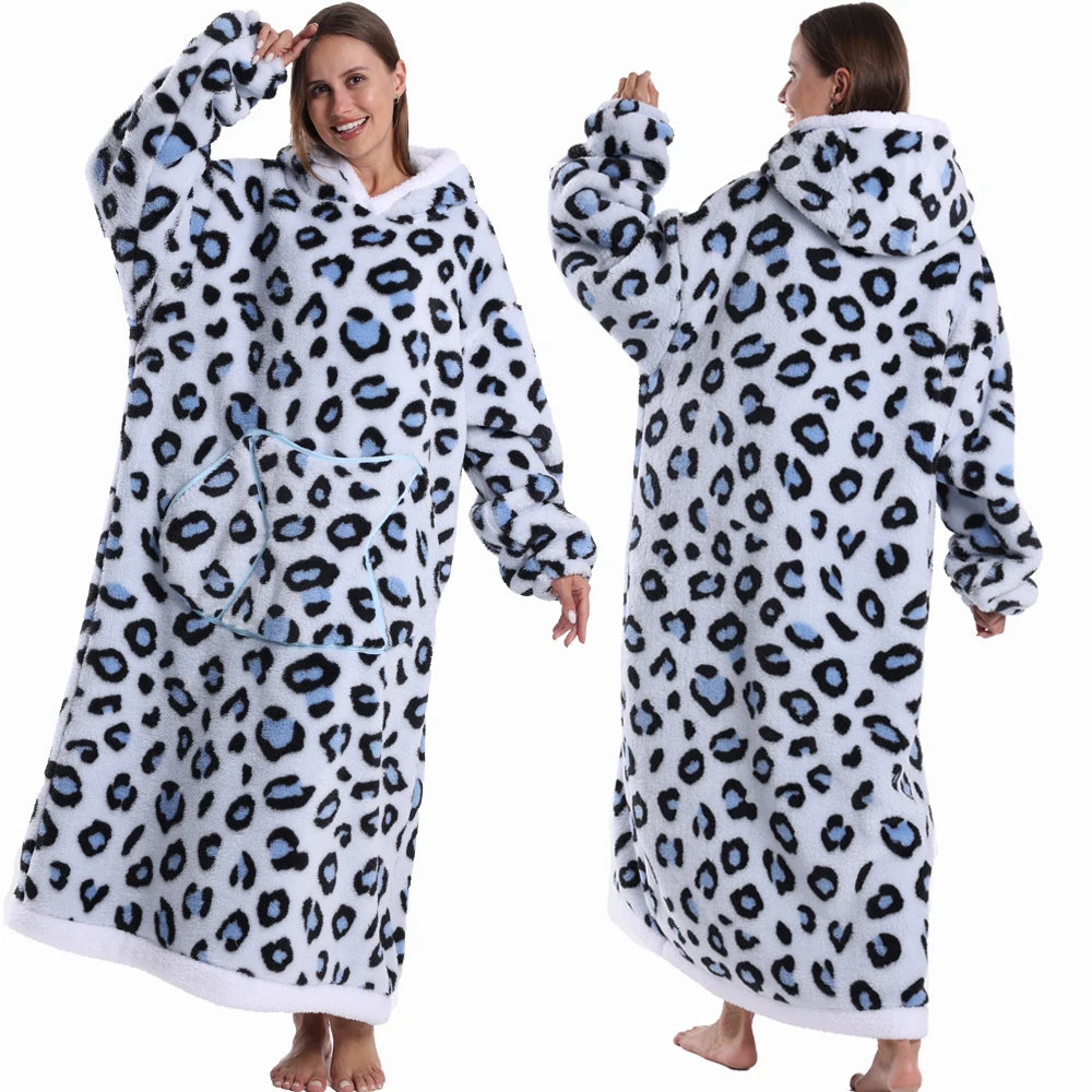 Cartoon Wearable Blanket Hoodie for Adults