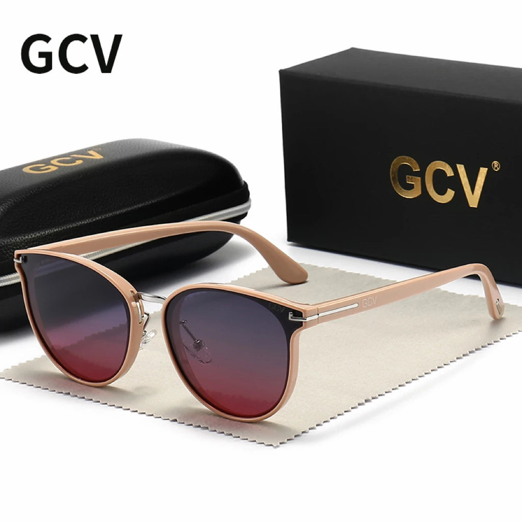 GCV Polarized Cat Eye Sunglasses for Women — UV400 Lightweight Fashion Shades