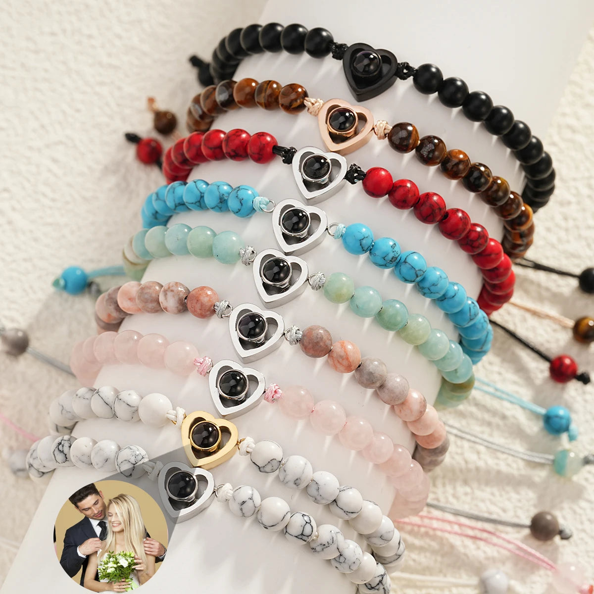 Personalized Photo Projection Bracelet — Custom Memory Jewelry