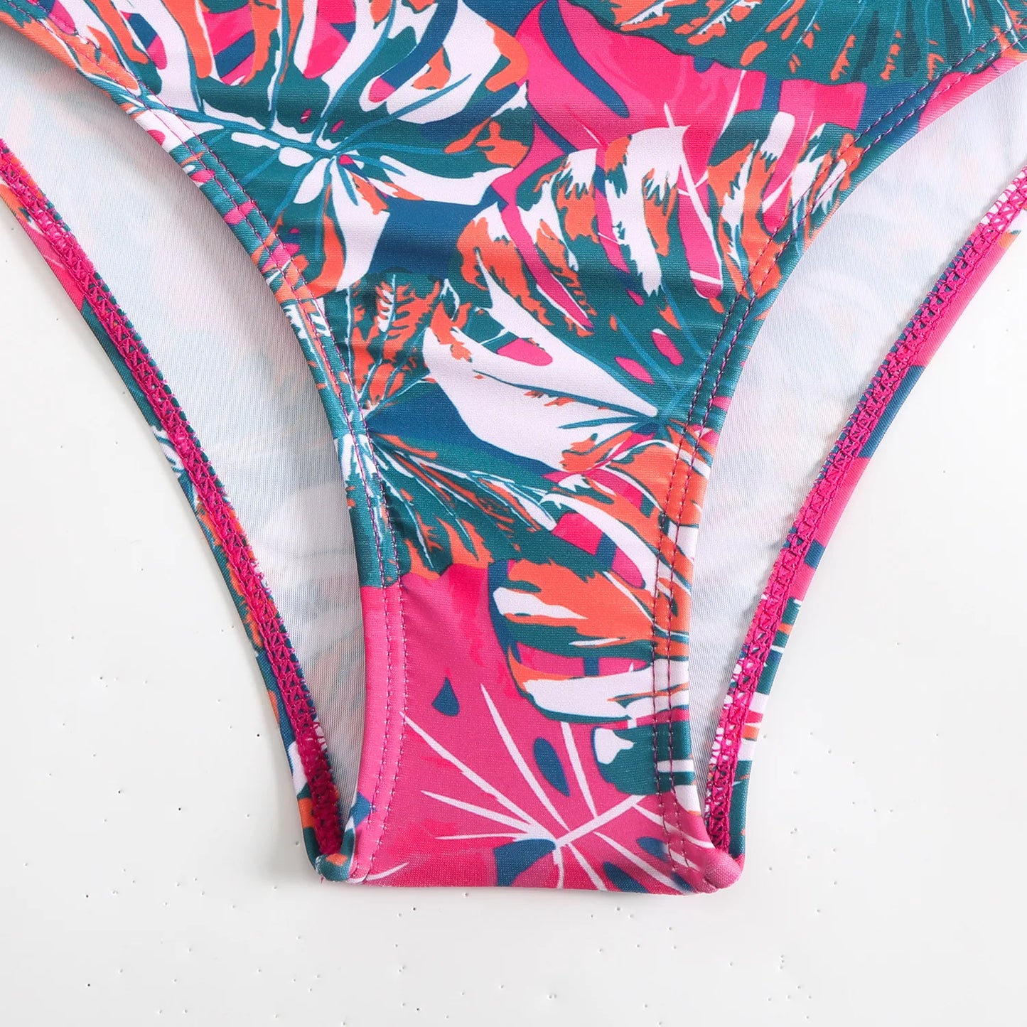 Women's Floral Print Two-Piece Bikini Set — High Waist Sexy Ruffled Swimsuit
