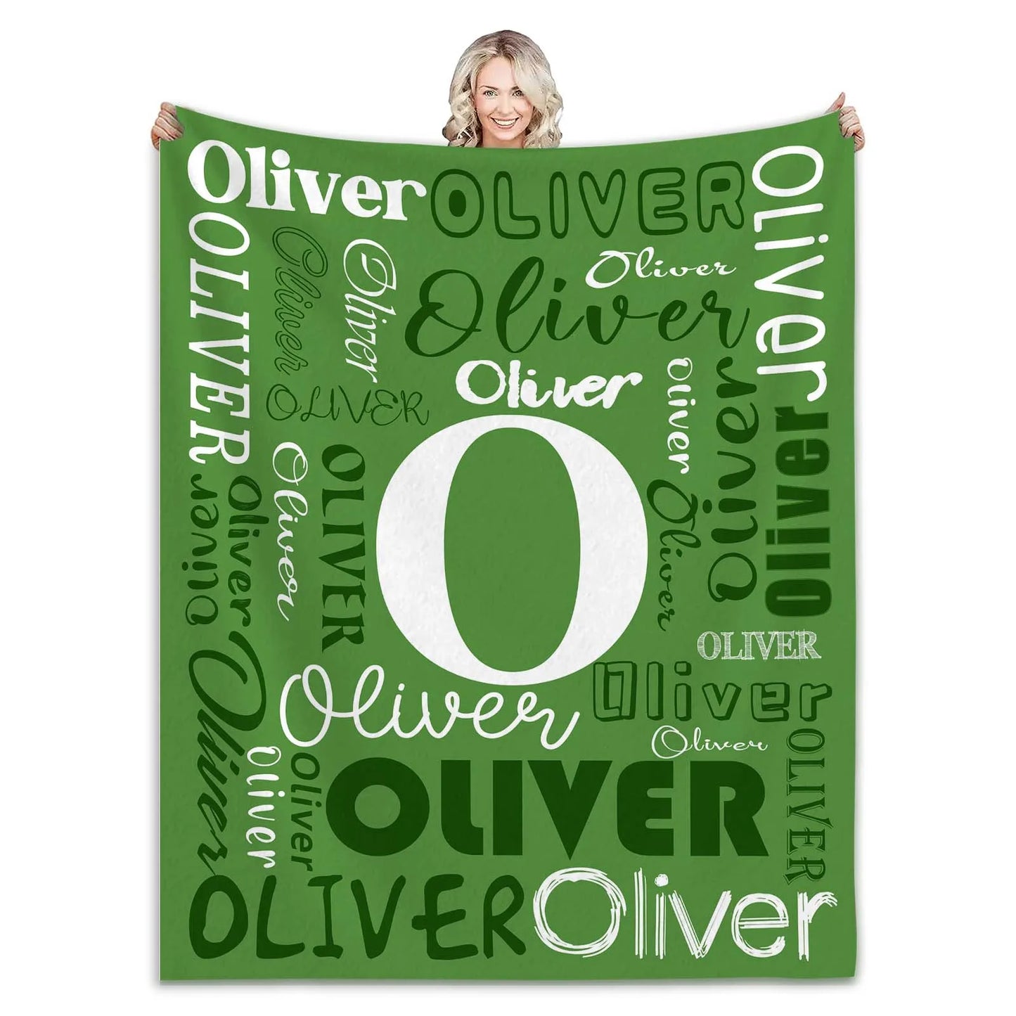 Personalized Name Flannel Blanket 2024 New Customized Blanket Soft for Kids and Adults Letter Monochrome Fleece Birthday Gift