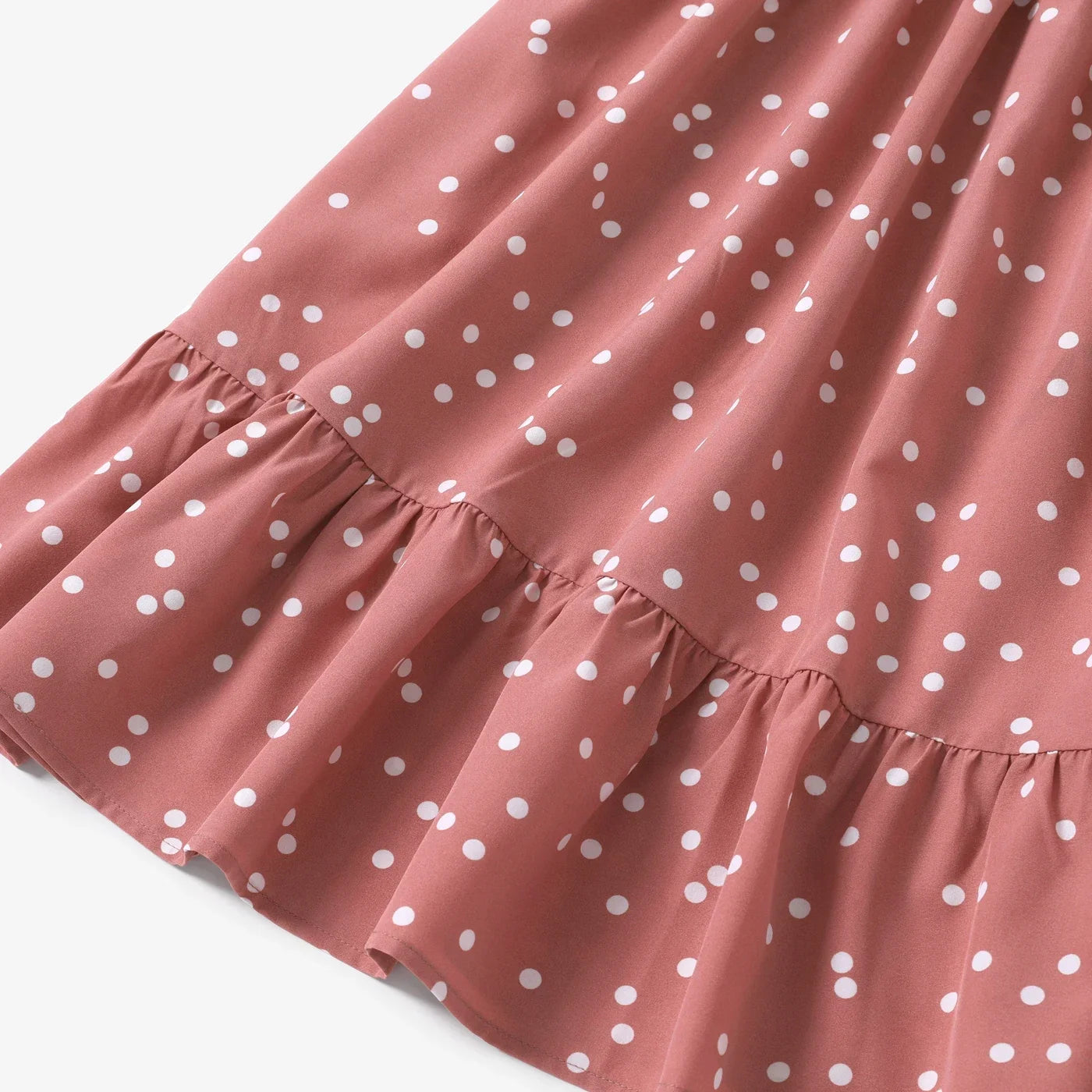 Family Matching Polka Dot Flutter-Sleeve Wrap Dress — Mom & Daughter