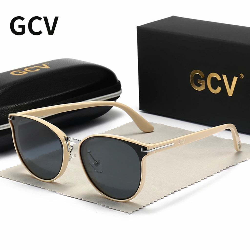 GCV Polarized Cat Eye Sunglasses for Women — UV400 Lightweight Fashion Shades