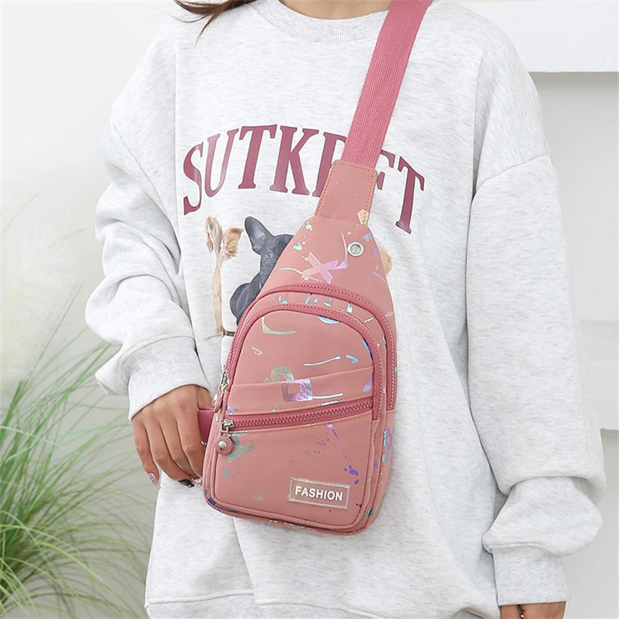 Nylon Sling Chest Bag — Crossbody Backpack for Women & Men