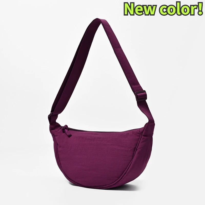 Nylon Hobos Women's Shoulder Dumpling Bag Large Capacity Travel Crossbody Half Moon Bags Outdoor Phone Pouch Handbags Wholesale