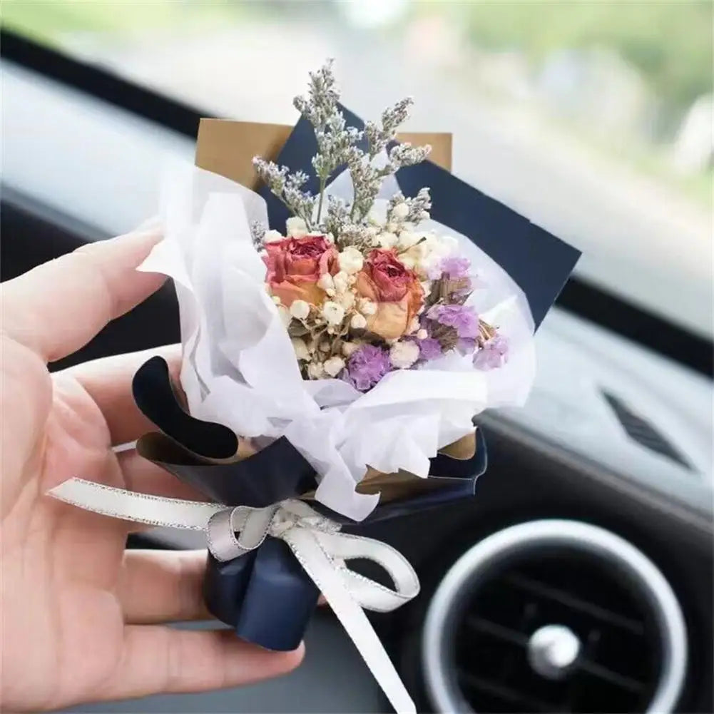 Dried Flower Car Air Vent Clip | Rhinestone Fragrance Diffuser