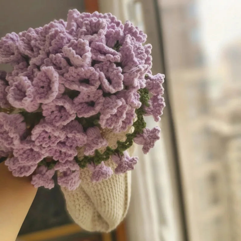 Handmade Crochet Flower Blanket Rose Bouquet Sofa Blankets Ramo Tulip Knitting Finished Blanket Mother's Day Gift Manta de rosas