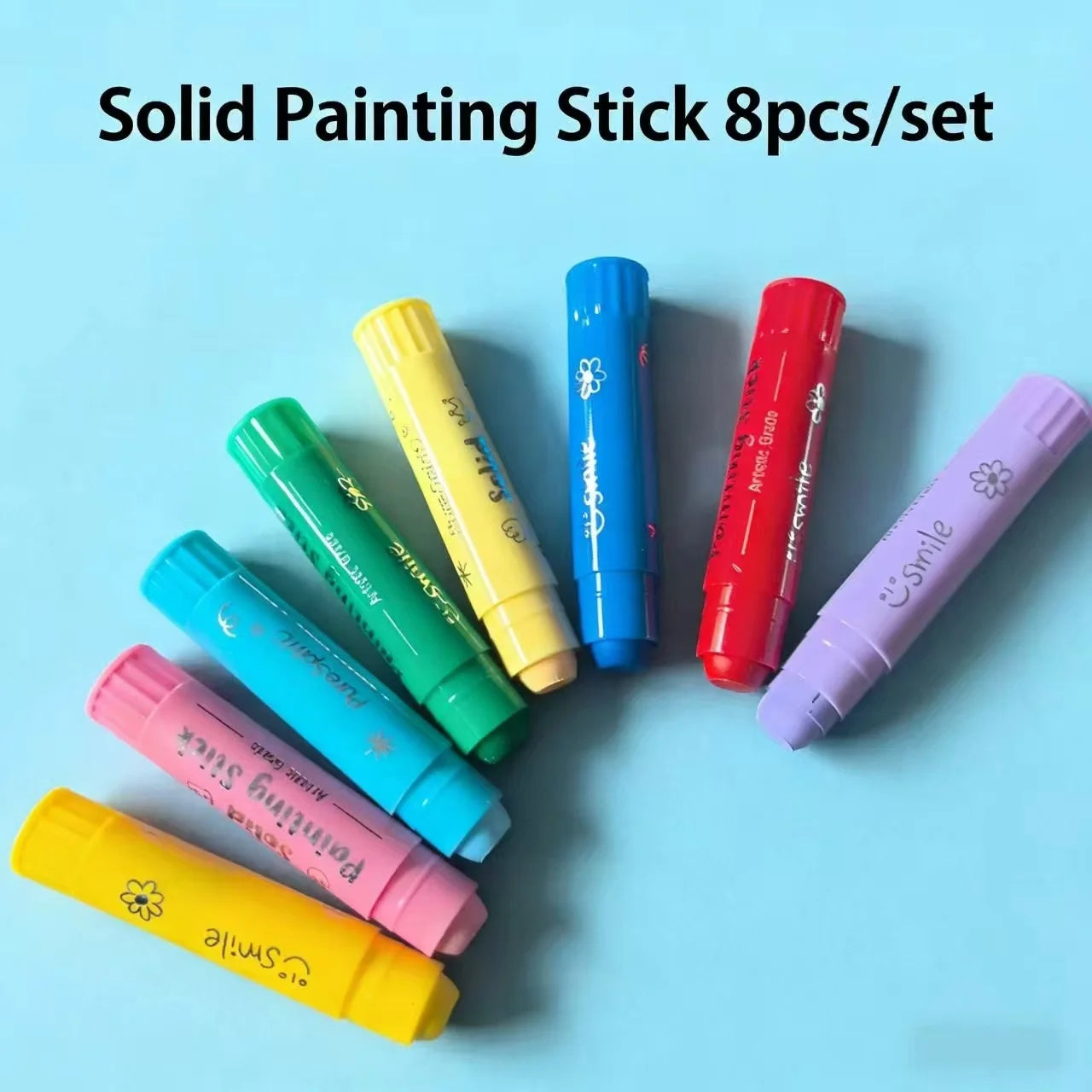 Solid Paint Sticks Set — Washable Colors for Kids & Students