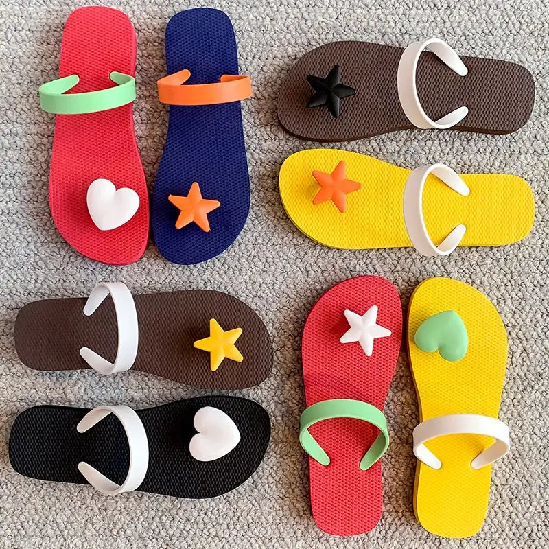 Women's Y2K Beach Slippers — Anti-Slip Flat Flip Flops for Summer & Outdoor