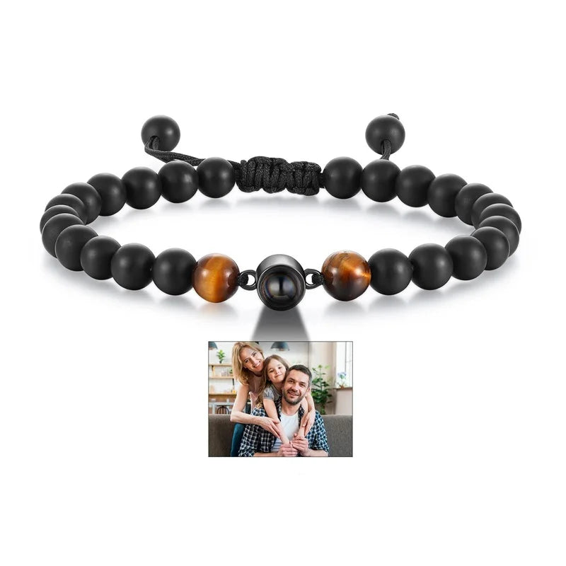 Personalized Photo Projection Bracelet — Custom Memory Jewelry
