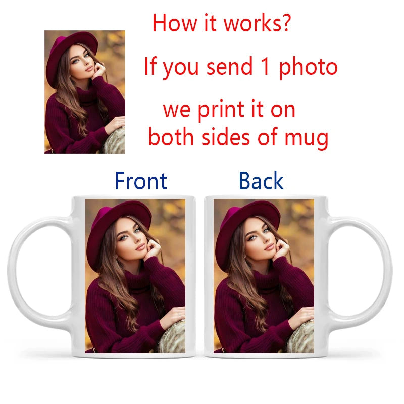 Personalized Photo Mug — Custom Name, Logo & Text