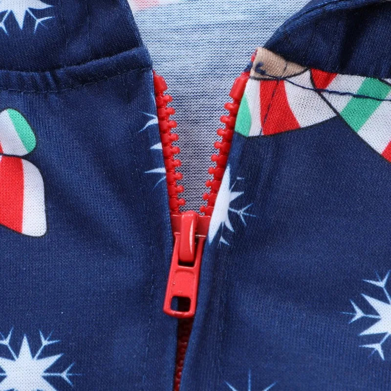 Christmas Family Matching Deer Hooded Onesie Pajamas