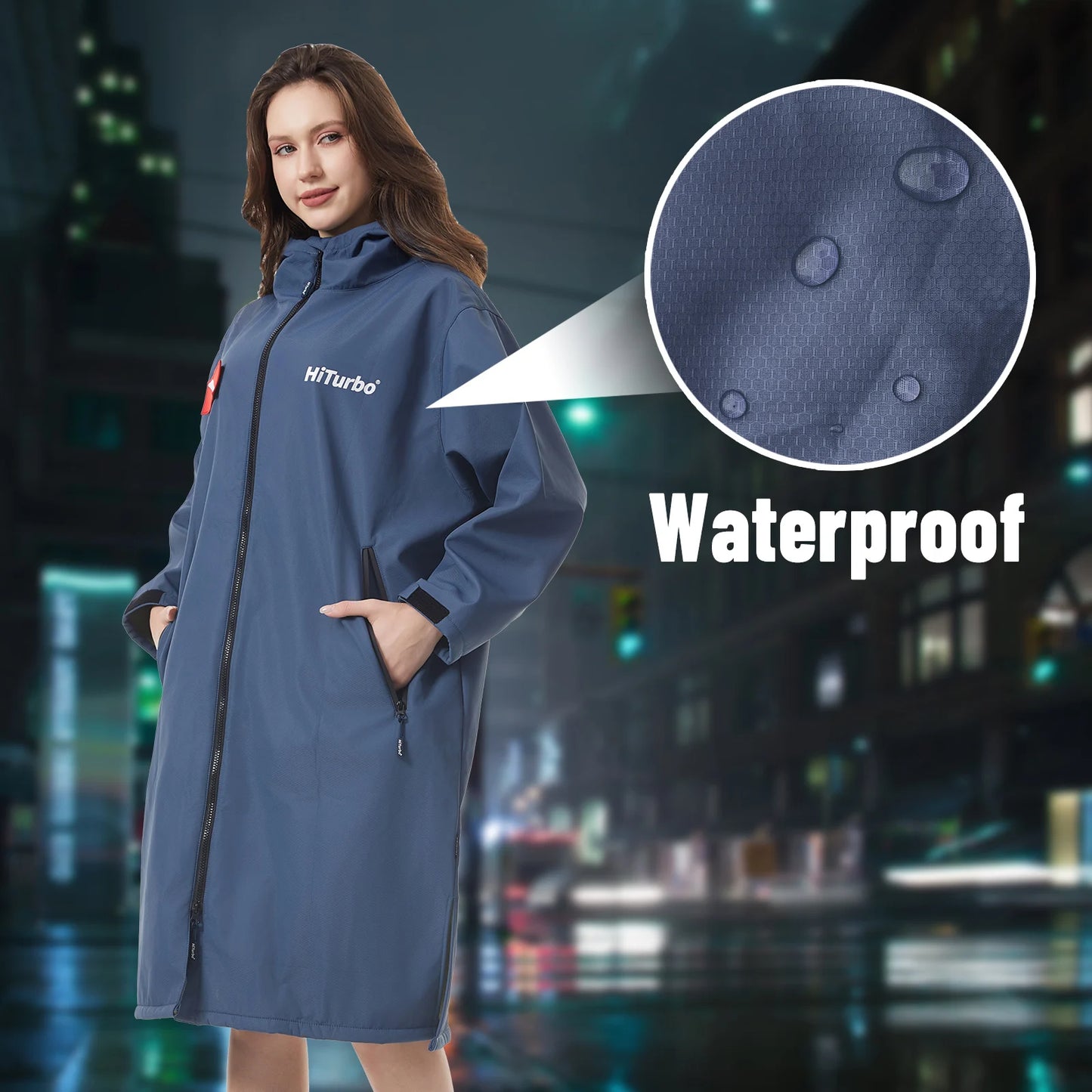 Hooded Waterproof Changing Cape – Windproof Quick-Dry Surf Robe