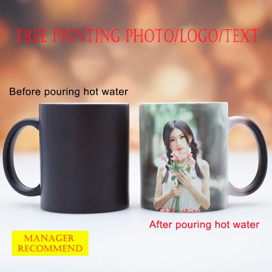 Personalized Magic Color-Changing Mug — Custom Photo, Logo & Text