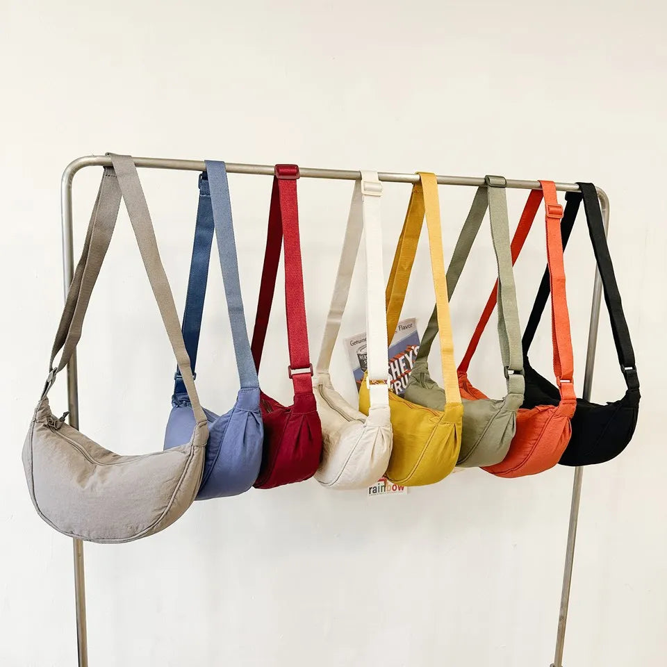 Nylon Hobos Women's Shoulder Dumpling Bag Large Capacity Travel Crossbody Half Moon Bags Outdoor Phone Pouch Handbags Wholesale