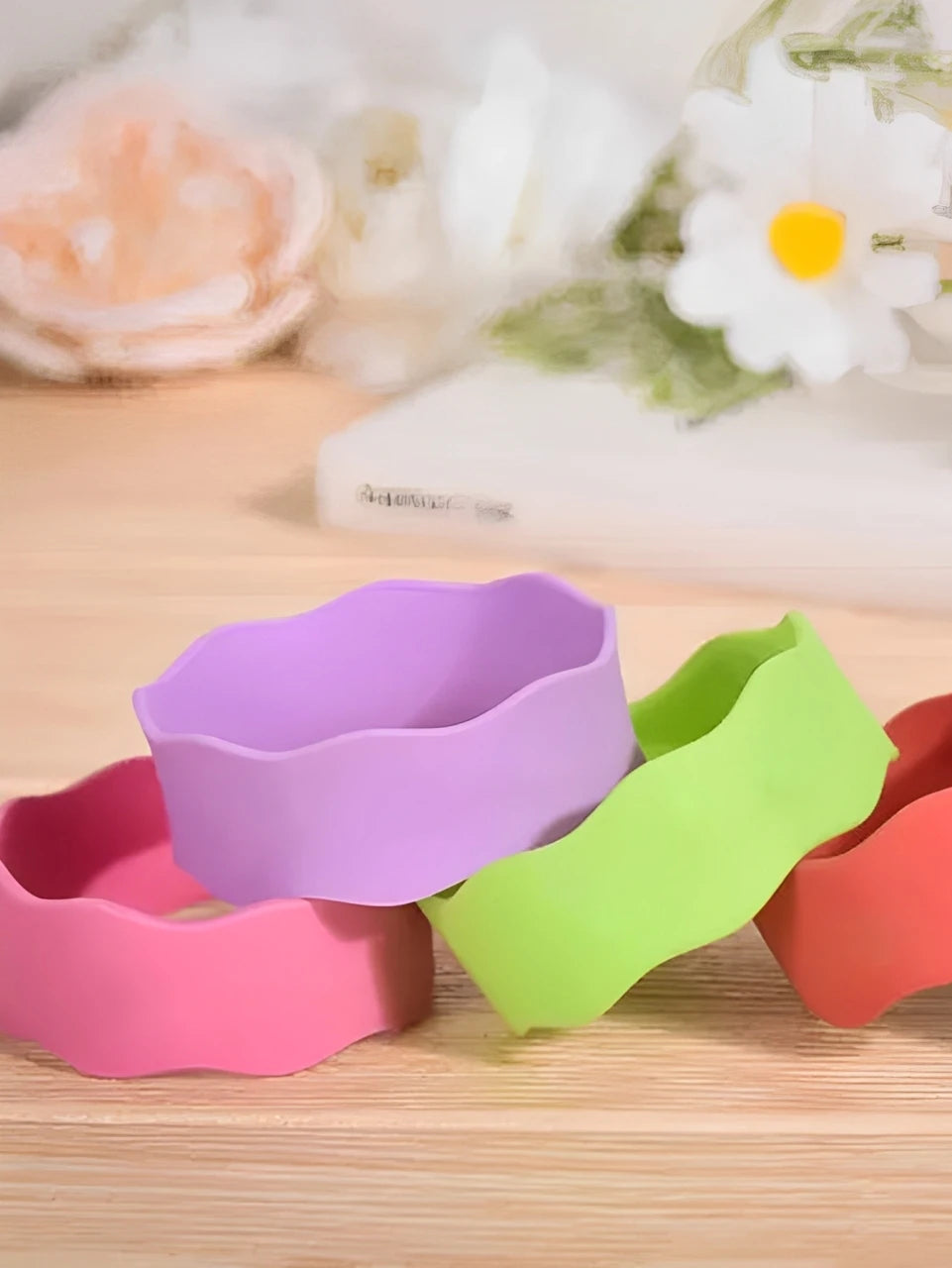 Custom Name Silicone Cup Sleeve with Cute Cat Design, Personalized Kids Water Bottle Band for School & Daycare