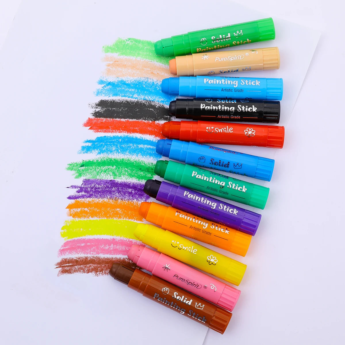 Solid Paint Sticks Set — Washable Colors for Kids & Students